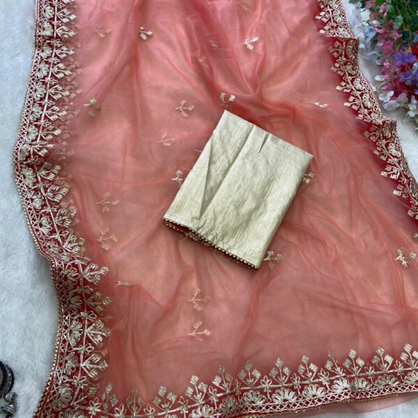 Premium Soft Padding Butterfly Net Saree