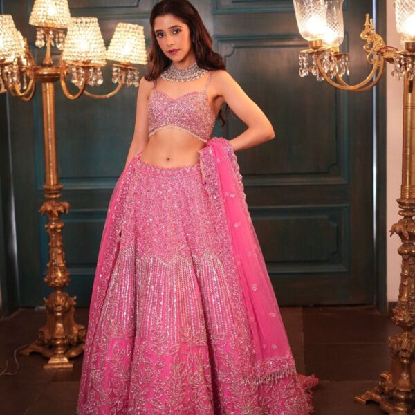 Rainbow Sequence Work Lehenga Choli