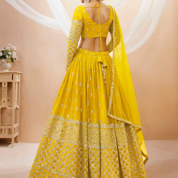 Semi Stitched Georgette Sequence Lehenga