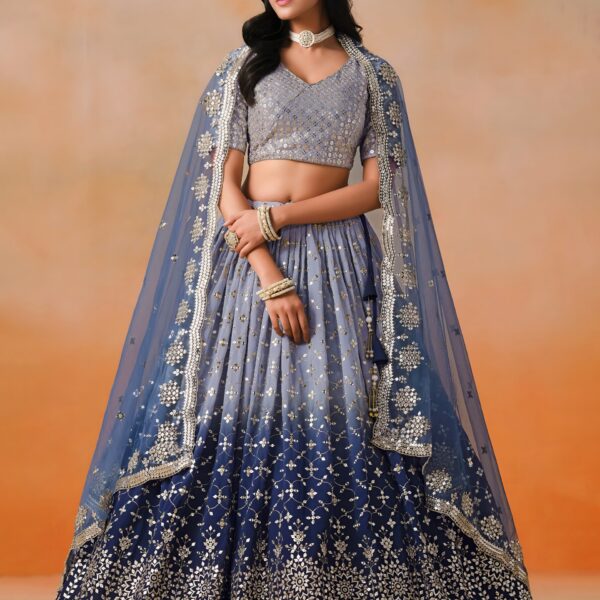 Georgette Lehenga with Choli Bridal
