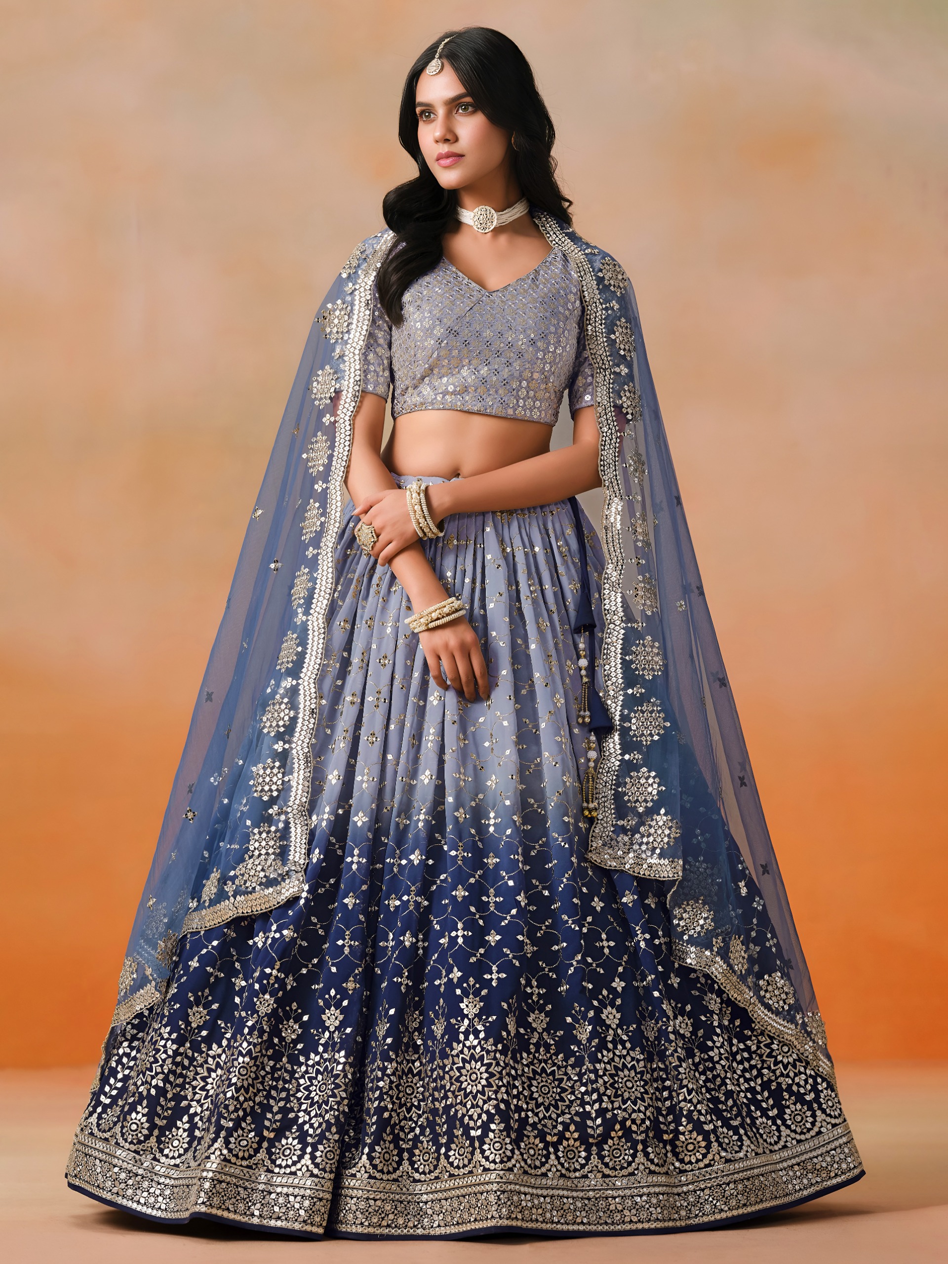 Georgette Lehenga with Choli Bridal - Image 2