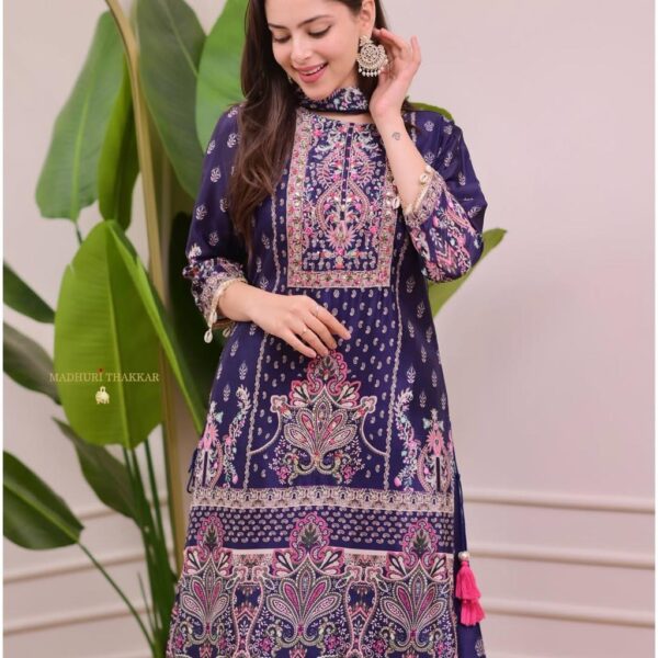 Designer Printed Top and Palazzo