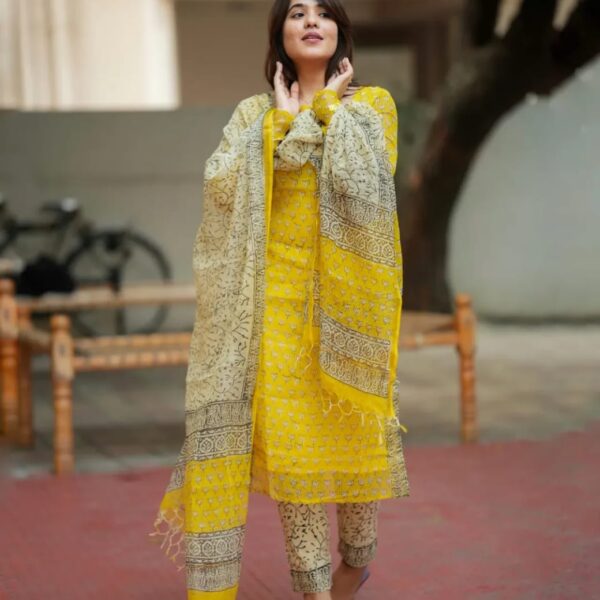 Premium kotadoriya with suit set dupatta