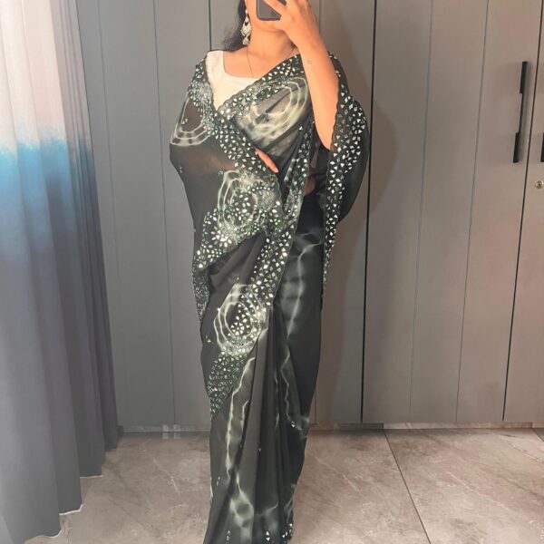 Pure soft chiffon sibori printed saree