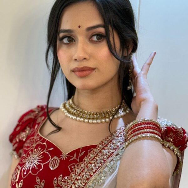 White Pure Georgette Saree with Mirror Work