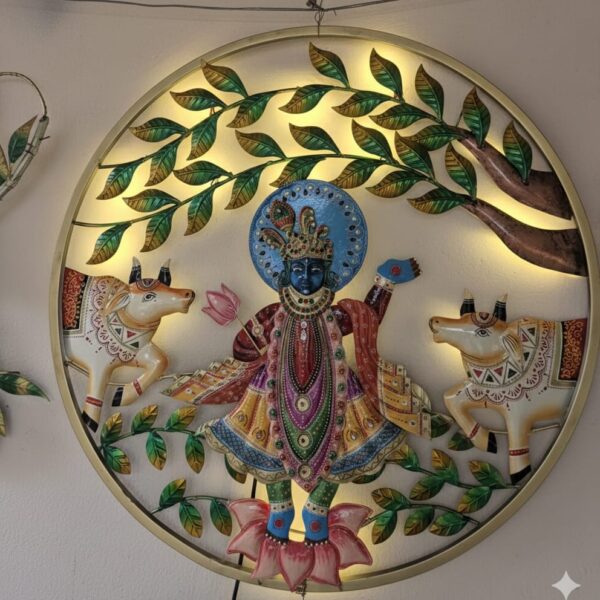 Lord Sri Krishna Wall Decor with LED