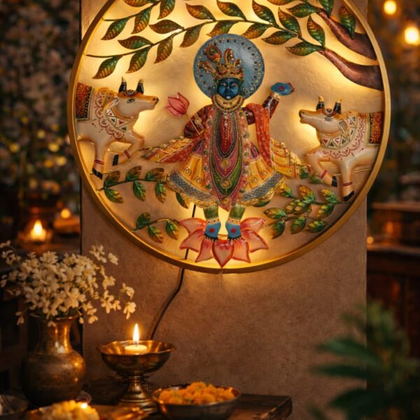Lord Sri Krishna Wall Decor with LED