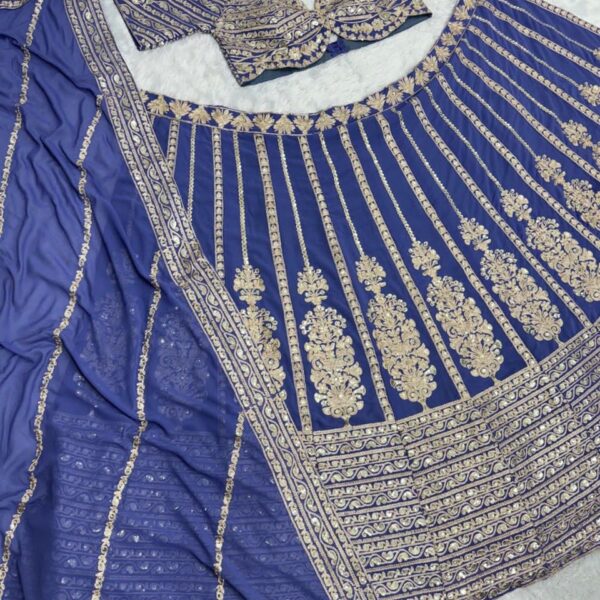 Heavy Foux Georgette Lehenga in Chine Design