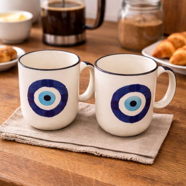Evil Eye Print Mug set of 2