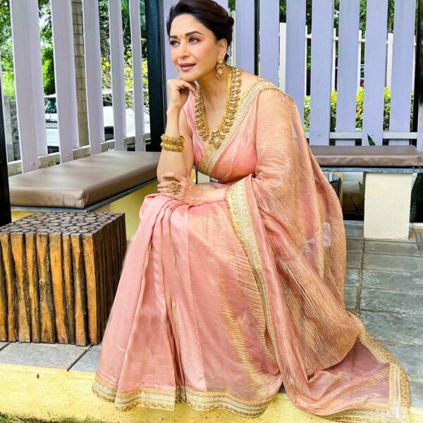 Hema Malini Banarsi crush twill Saree