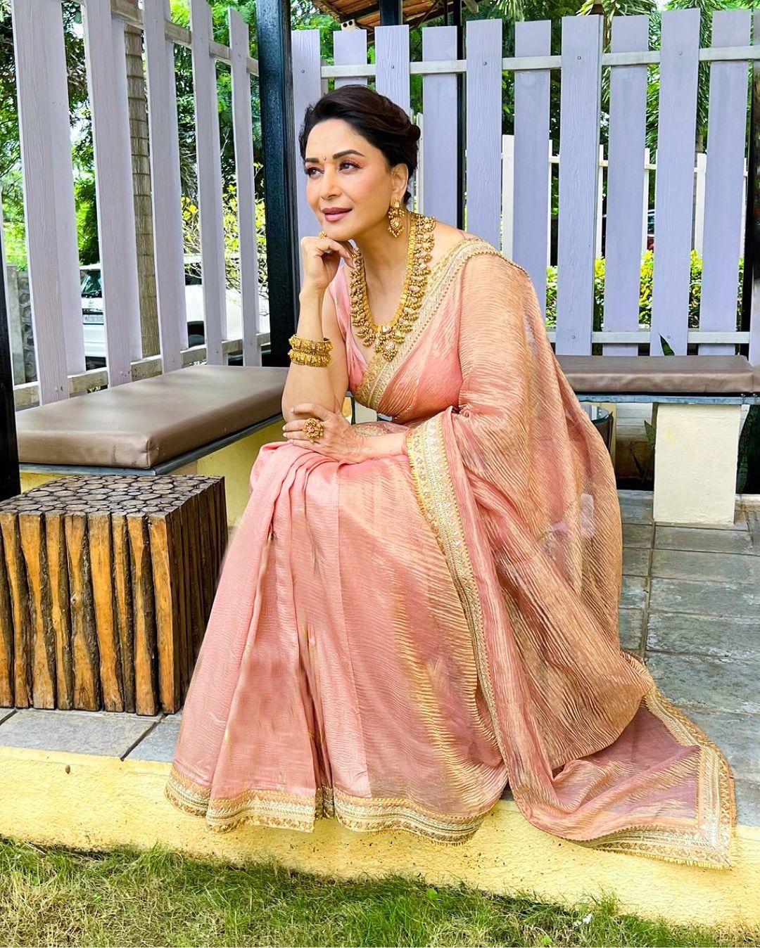 Hema Malini Banarsi crush twill Saree