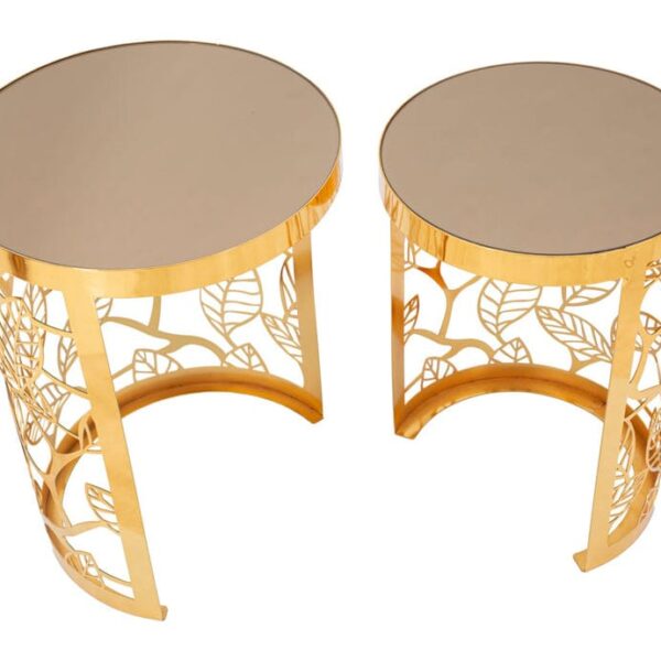 Gold Brass Stainless Side Table