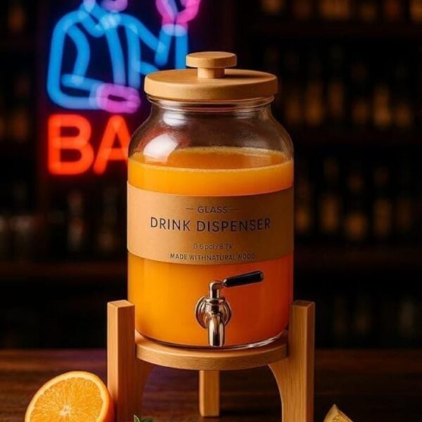 Dispenser set with wooden stand