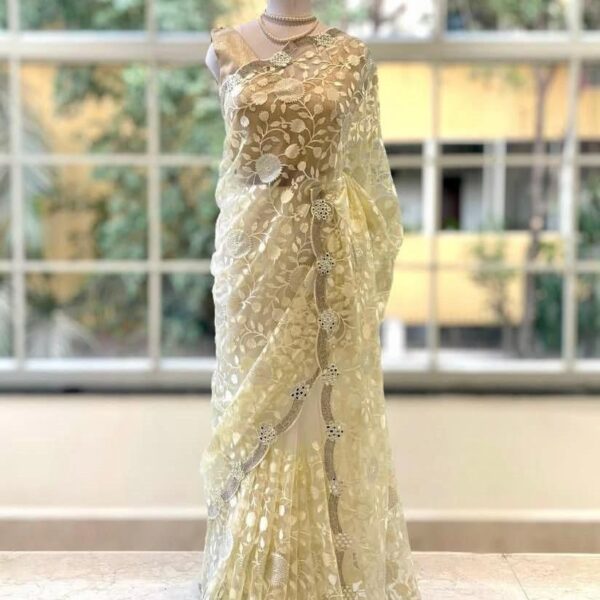 Rich Organza Saree with Siroski Work