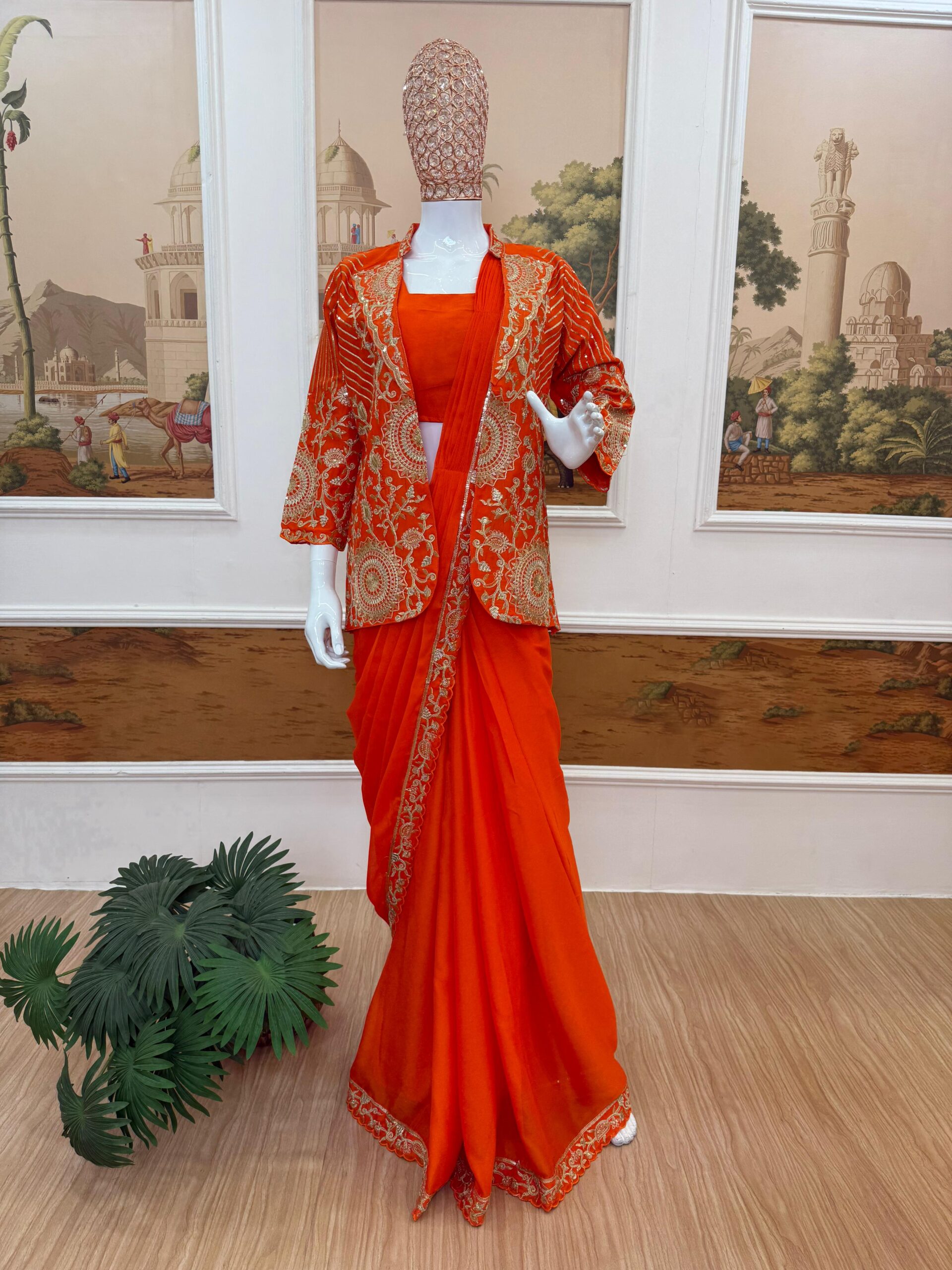 Ready To Wear Saree Rangoli Silk - Image 3