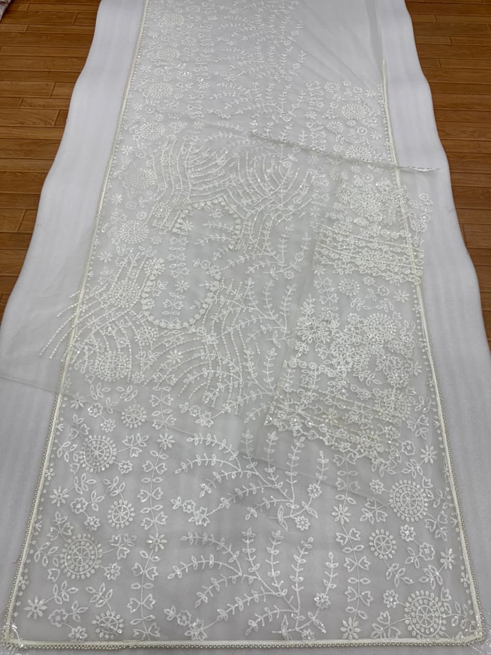 Heavy 5mm multy Sequins Embroidery work Saree - Image 3