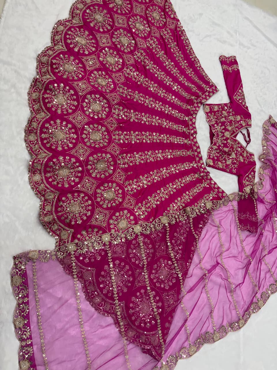Premium Two Tone Silk Lehenga Choli - Image 3