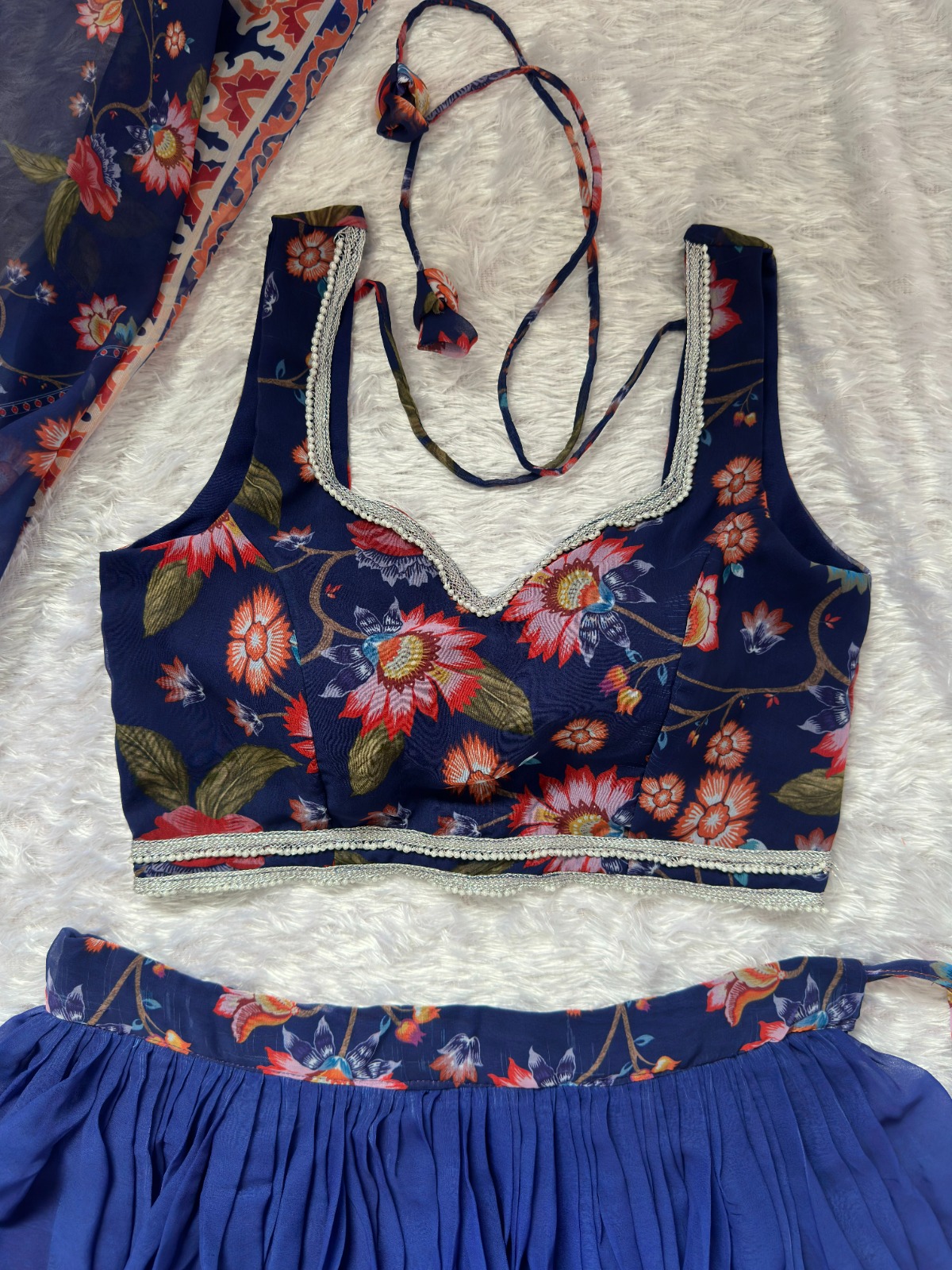 Premium Soft Fox Georgette digital printed lehenga - Image 4