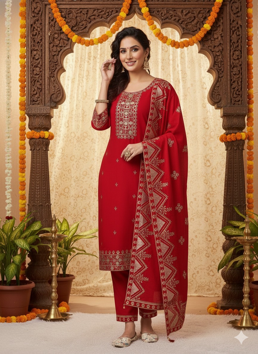 Karwa Chauth Designer Kurti Set