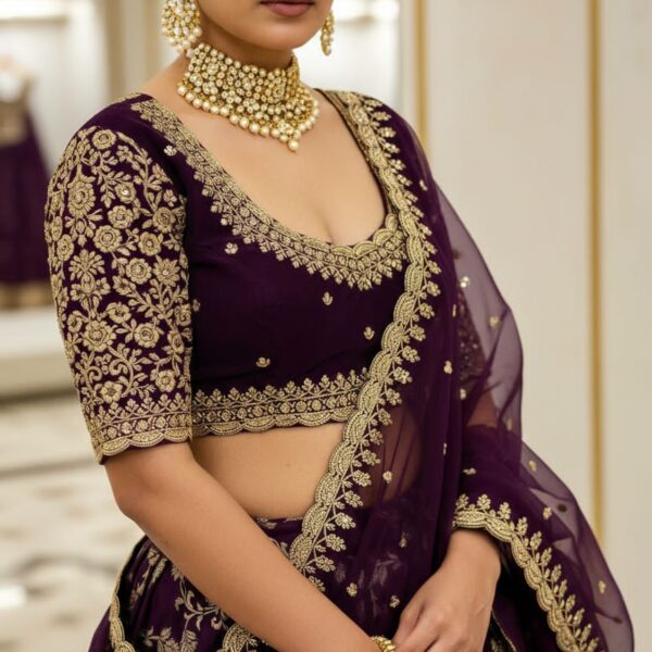 Heavy miragi silk rapier Jaccard Lehenga