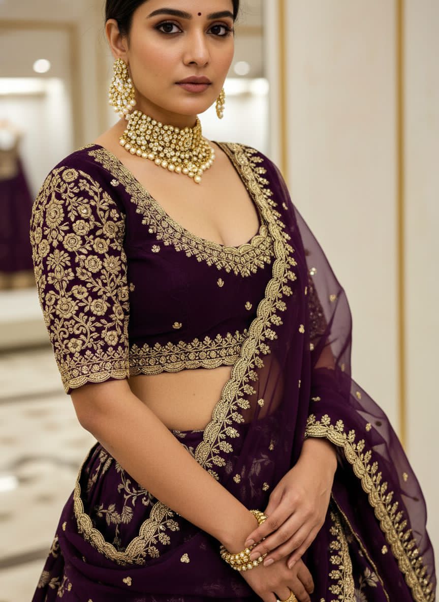 Heavy miragi silk rapier Jaccard Lehenga