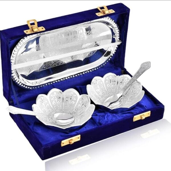 Gold and silver plated Tray set