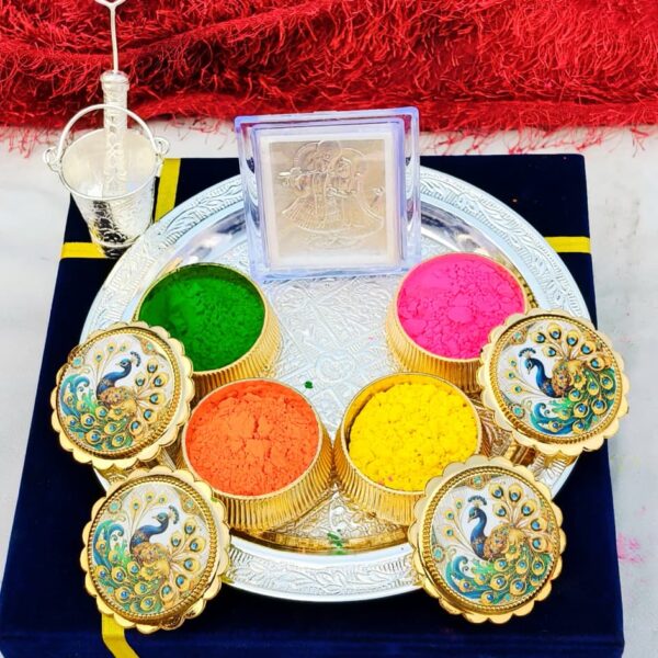 Gold plated acrylic Gulal box