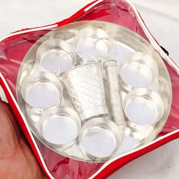 German silver Holi combo with 7 bowls