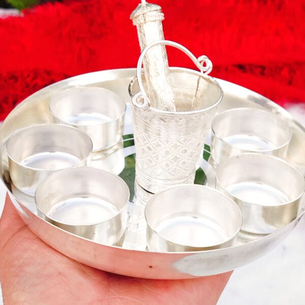 German silver Holi combo with 7 bowls