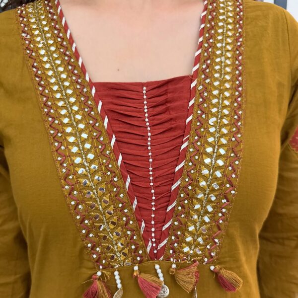 Dupatta fancy lace work and gotta Patti work