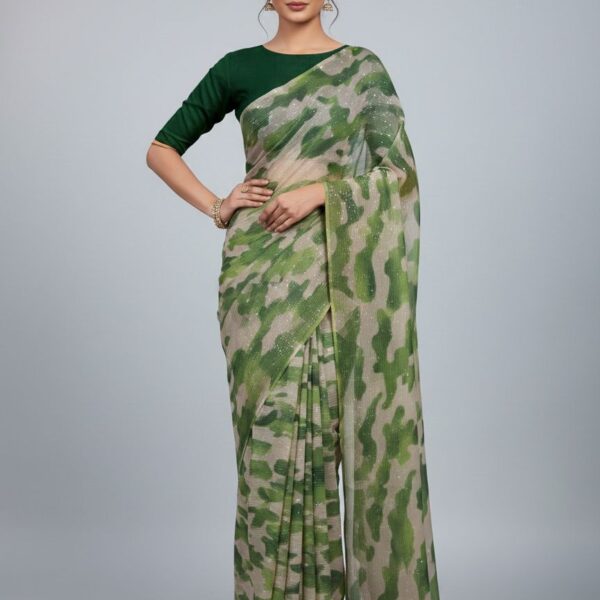 Premium Georgette Saree With Digital Print