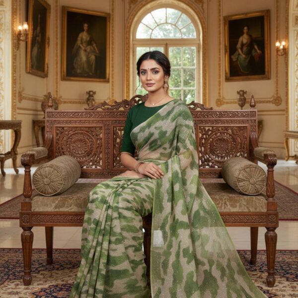 Premium Georgette Saree With Digital Print