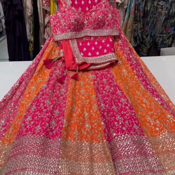 Dual Colour Heavy Georgette Lehenga Choli