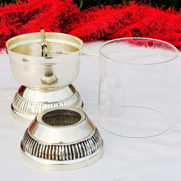 Antique German silver akhand diya