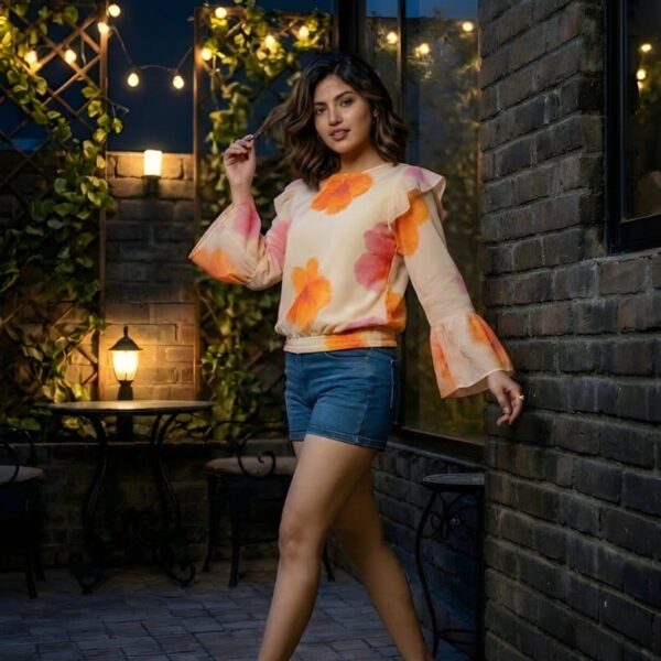 Woman fancy Georgette Printed top