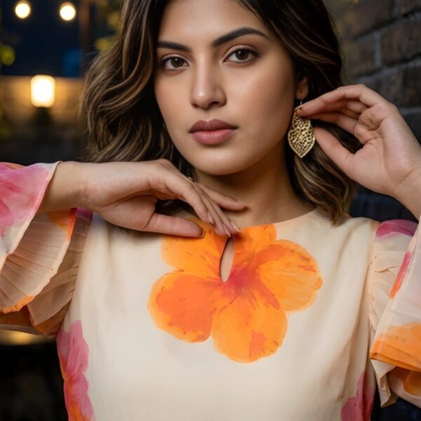 Woman fancy Georgette Printed top