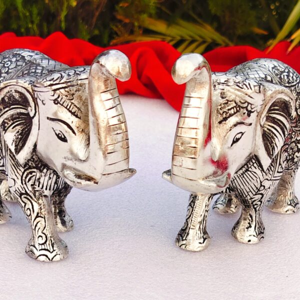 Antique German silver elephant pair