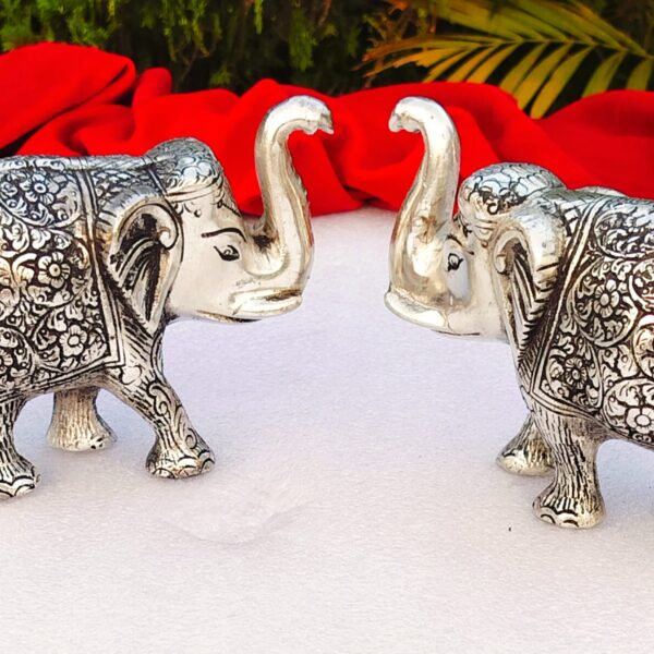 Antique German silver elephant pair