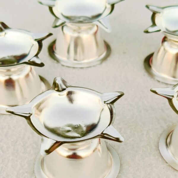 German silver daily use panchmukhi diya