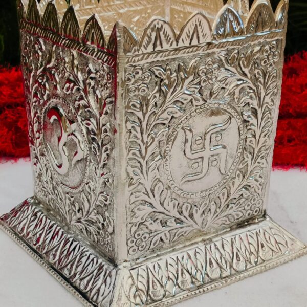 Antique German silver Tulsi pot