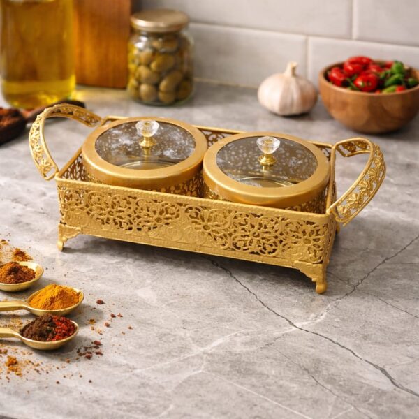 Multipurpose Tray Basket with two Jar set