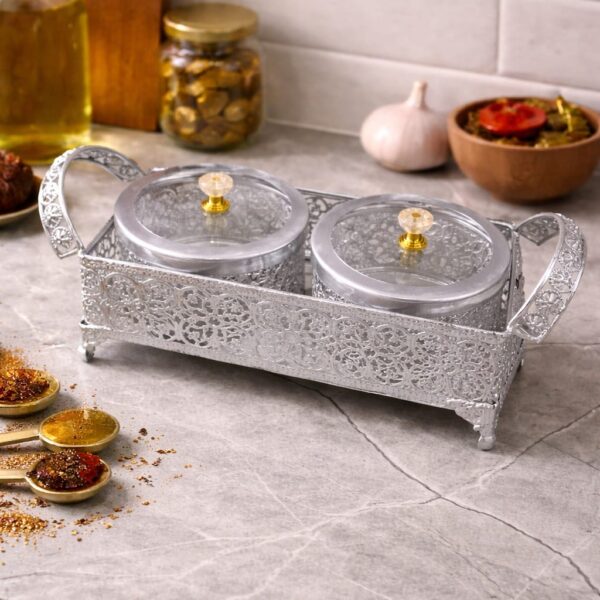 Multipurpose Tray Basket with two Jar set