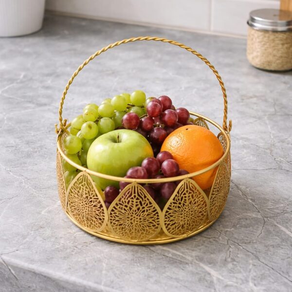 Round Leaves Multipurpose Basket with Handle