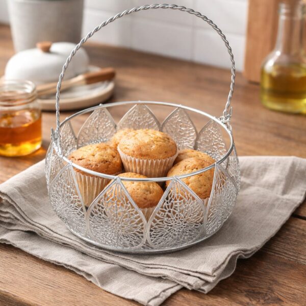 Round Leaves Multipurpose Basket with Handle