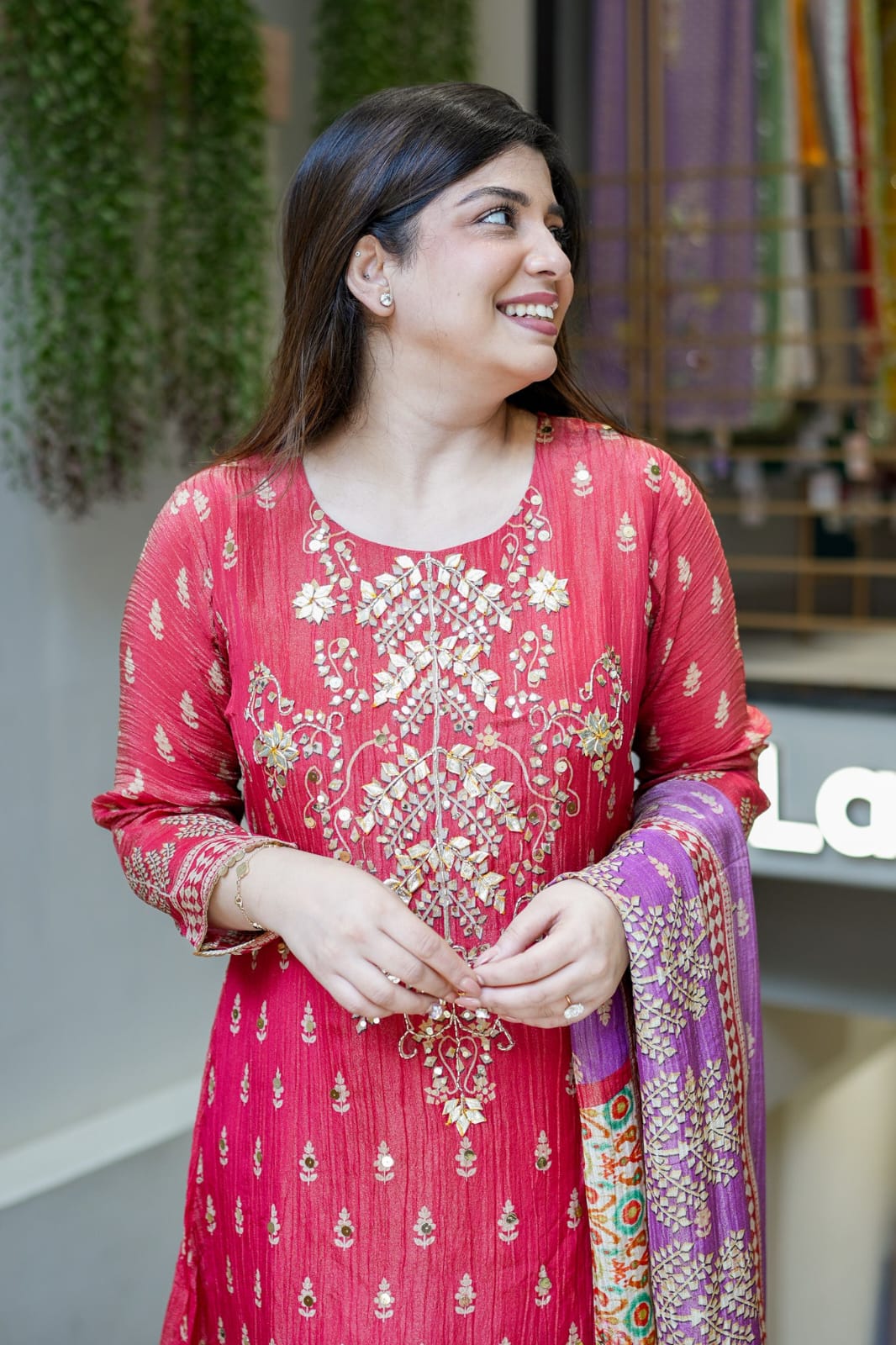 Pure Hand Work & Gota heavy Work Kurti Set - Image 2