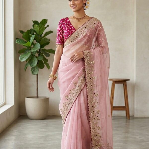 Jimmy Chu Saree with embroidery work