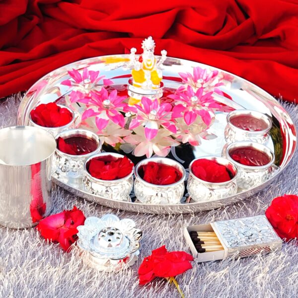 German silver laxmi Pooja set