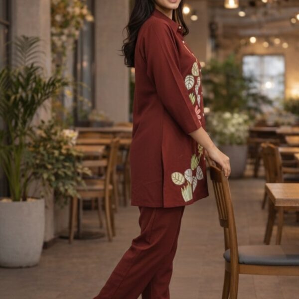 Embroidery Multi Thread Work Co-Ord Set