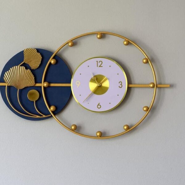 Metal Thriple Round Wall Clock cum Decor