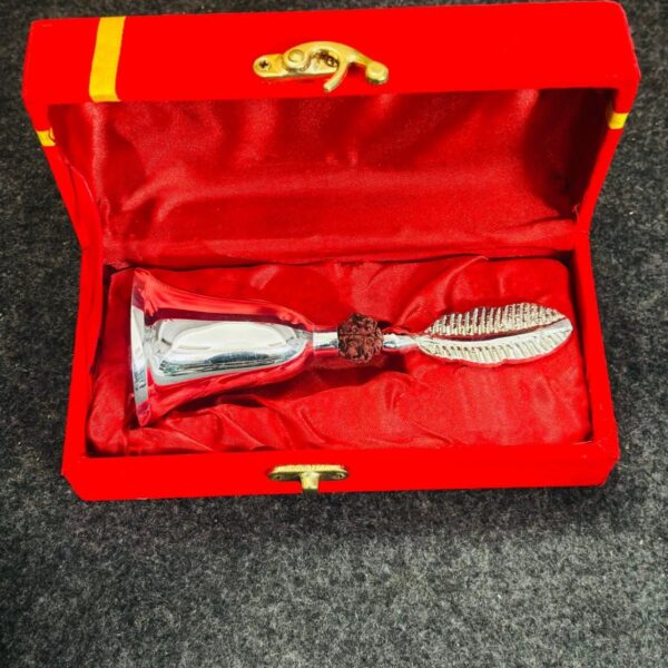 German silver plating bell with RUDRAKSH